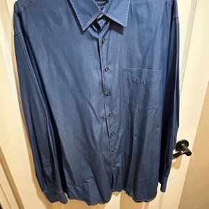 Scott Barber Dress Shirr Size Large